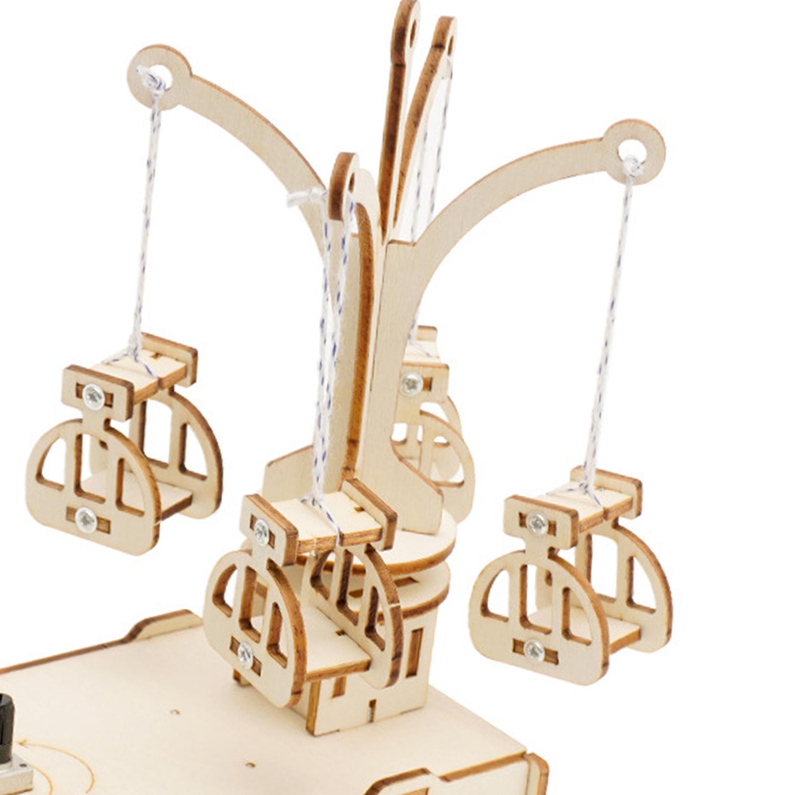 Model Kit Revolver - Wooden Revolving Chair Model DIY Assembly