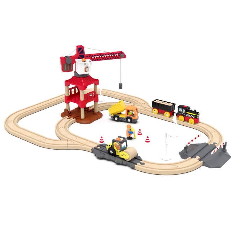 Model Kit Runner - Wooden Railway Track Set Electric Train