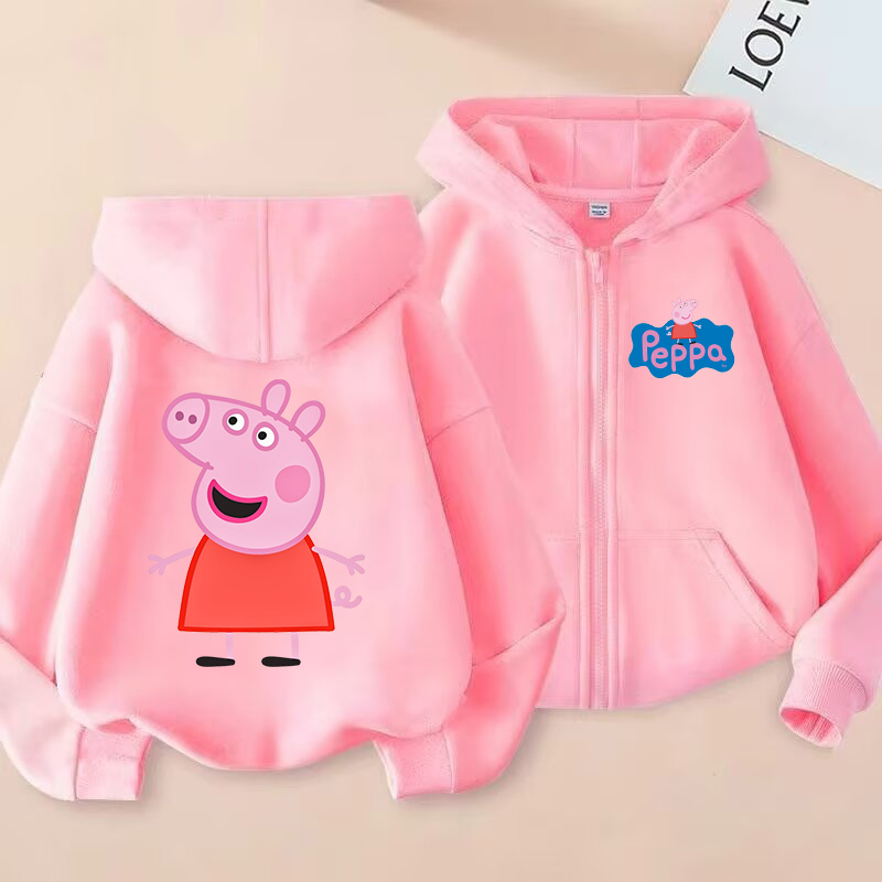 Model Kit Varnish - Peppa Pigs Kids Zipper Hoodies Coats
