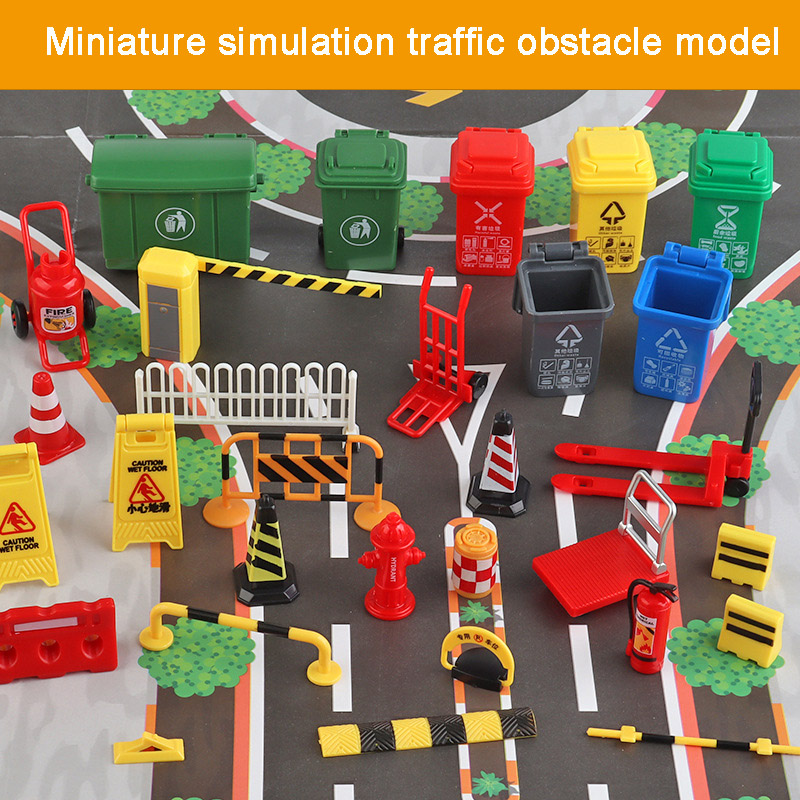 Model Kit Runner - Miniature Simulation Traffic Obstacles Model Props