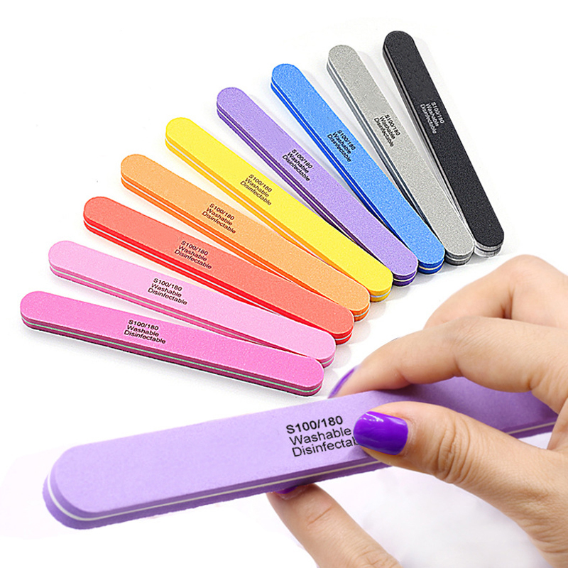 Sanding Stick Set - 10pcs/lot Professional Nail Files 100/180 Washable