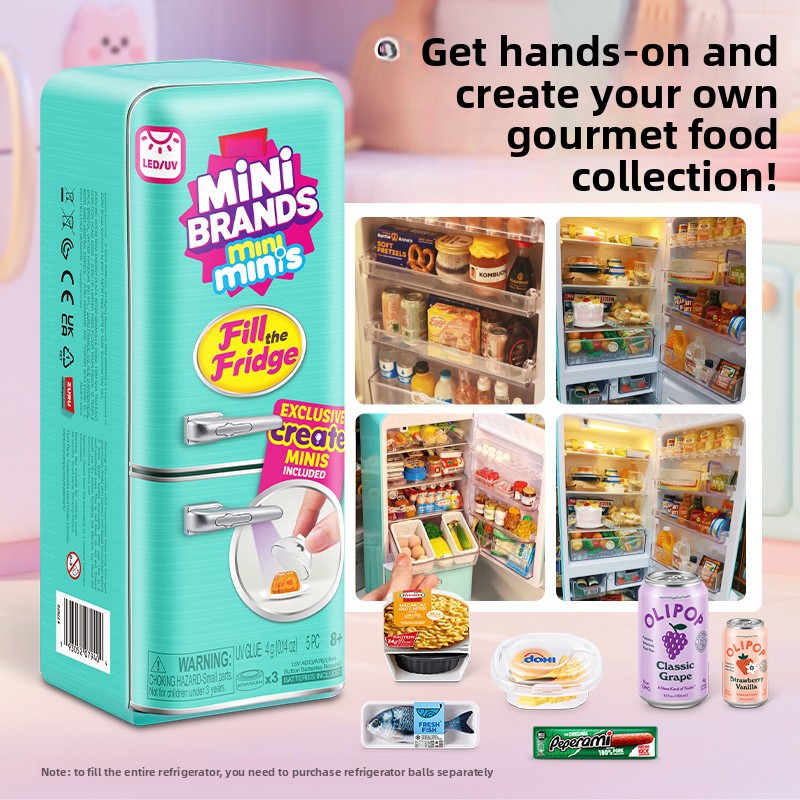 Model Kitchen Set - Led Light Up Mini Refrigerator Toy