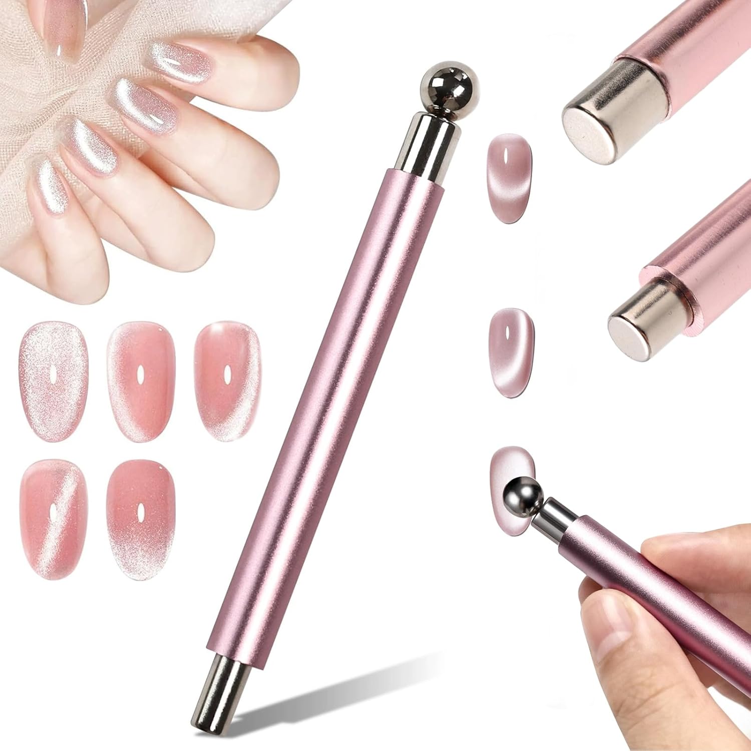1/2Pcs Nail Cat Eye Magnetic B - Sanding Stick Set recension och pris