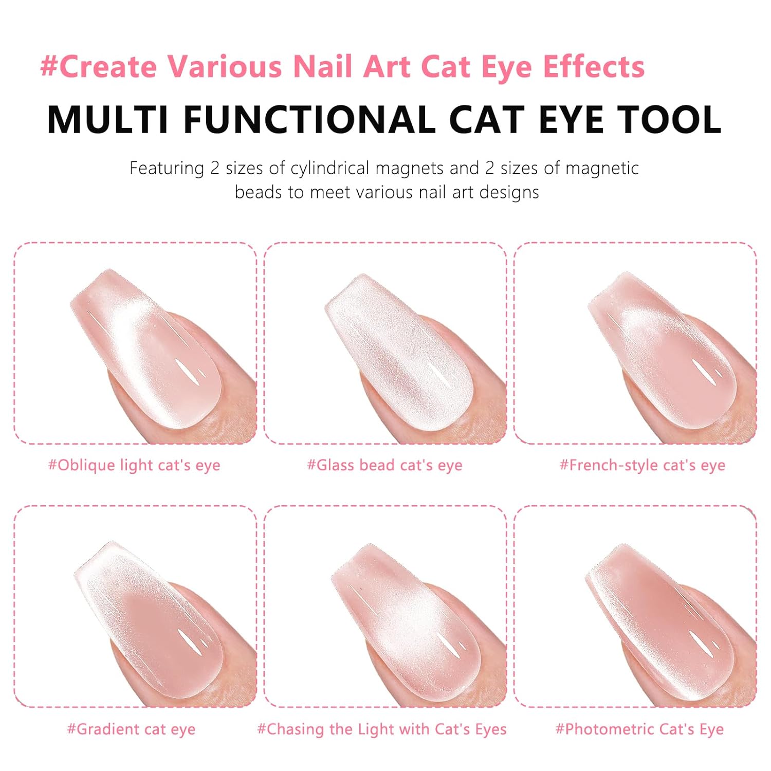 1/2Pcs Nail Cat Eye Magnetic B - Sanding Stick Set recension och pris