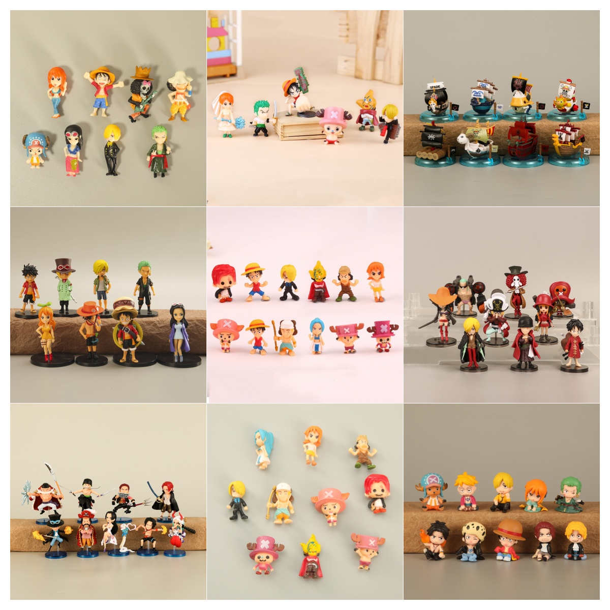 6-12Pcs/Set One Piece Monkey D - Model Kit Chopper recension och pris