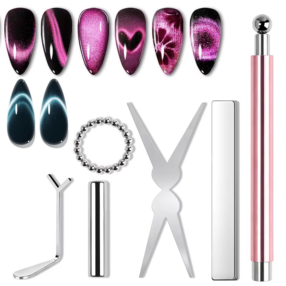 1/6Pcs Cat Eye Nail Magnet Too - Sanding Stick Set recension och pris