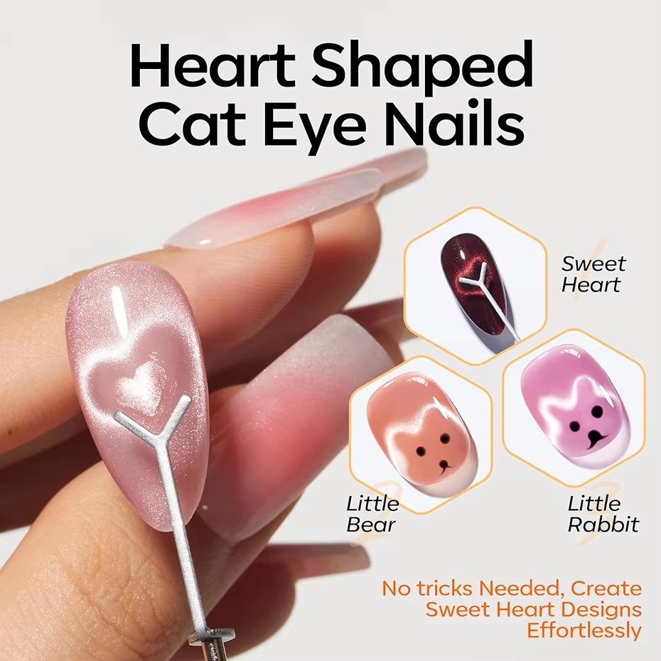 1/6Pcs Cat Eye Nail Magnet Too - Sanding Stick Set recension och pris
