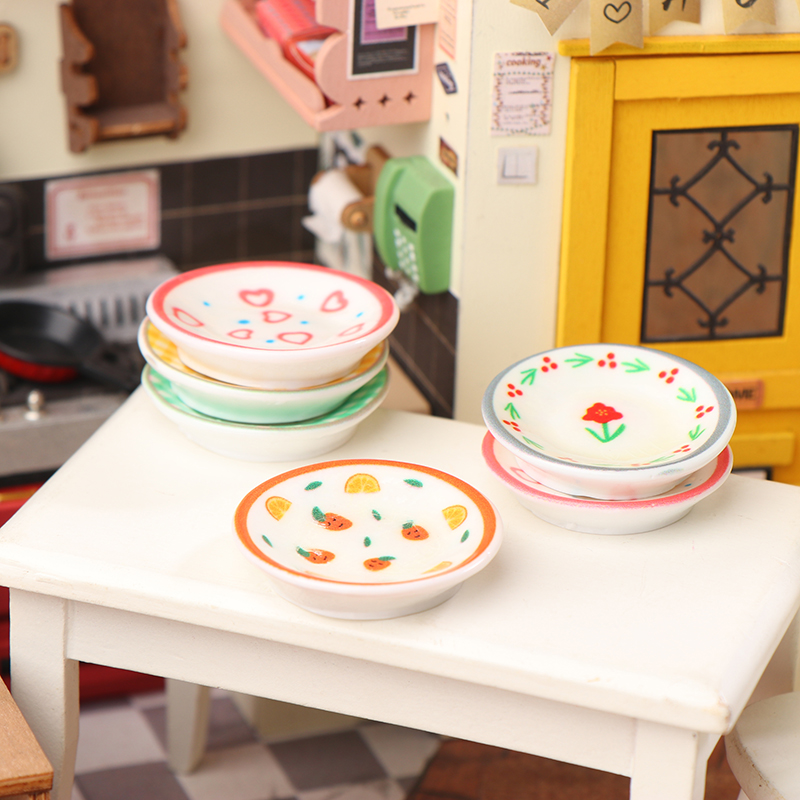 5Pcs 1/12 Dollhouse Mini Plate - Model Kitchen Set recension och pris