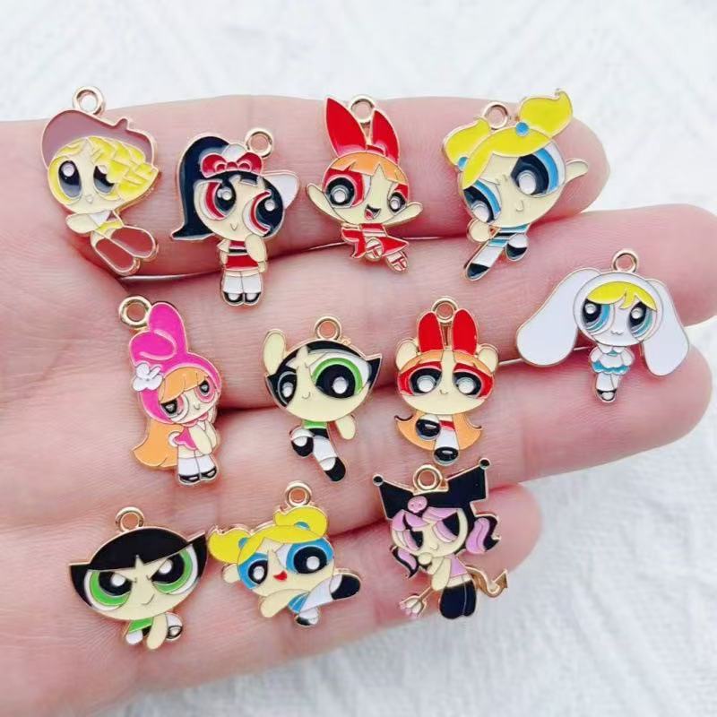 10pcs Alloy Oil-Dripping Carto - Model Kit Girl recension och pris