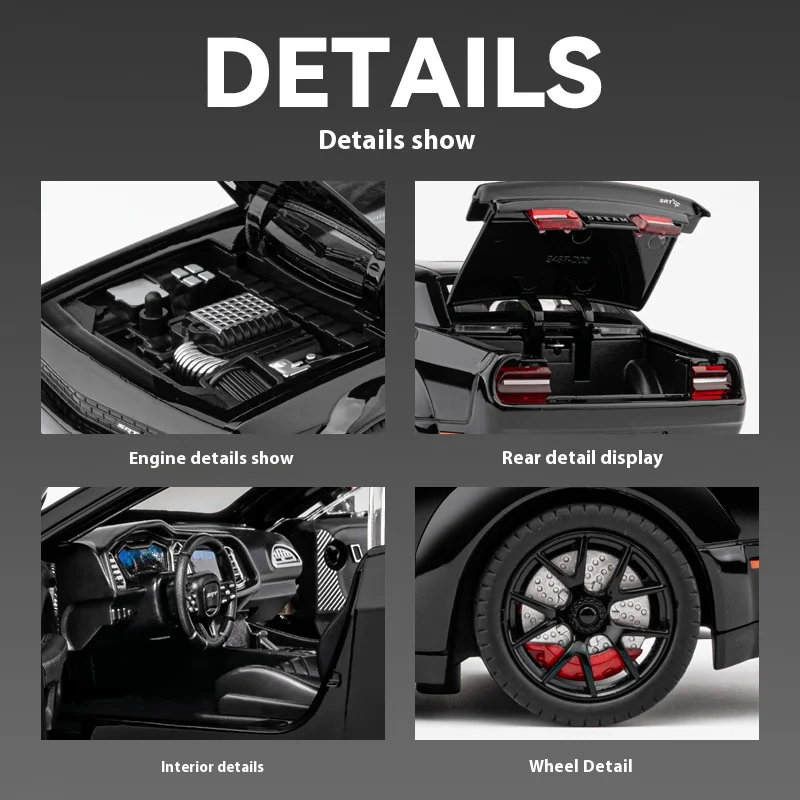 1:24 Dodge Challenger SRT Hell - Model Kit Mustang recension och pris