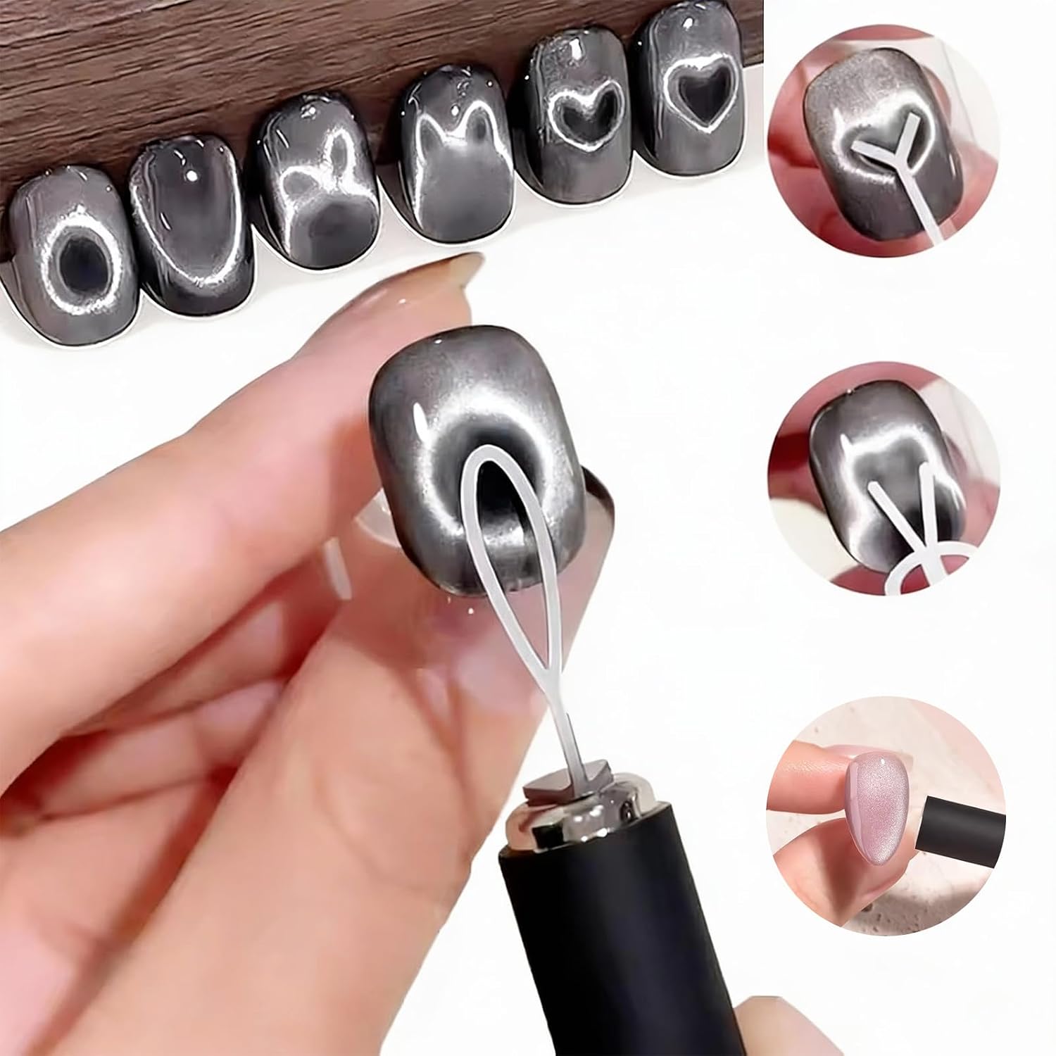 10Pcs Cat Eye Nail Magnet Set  - Sanding Stick Set recension och pris