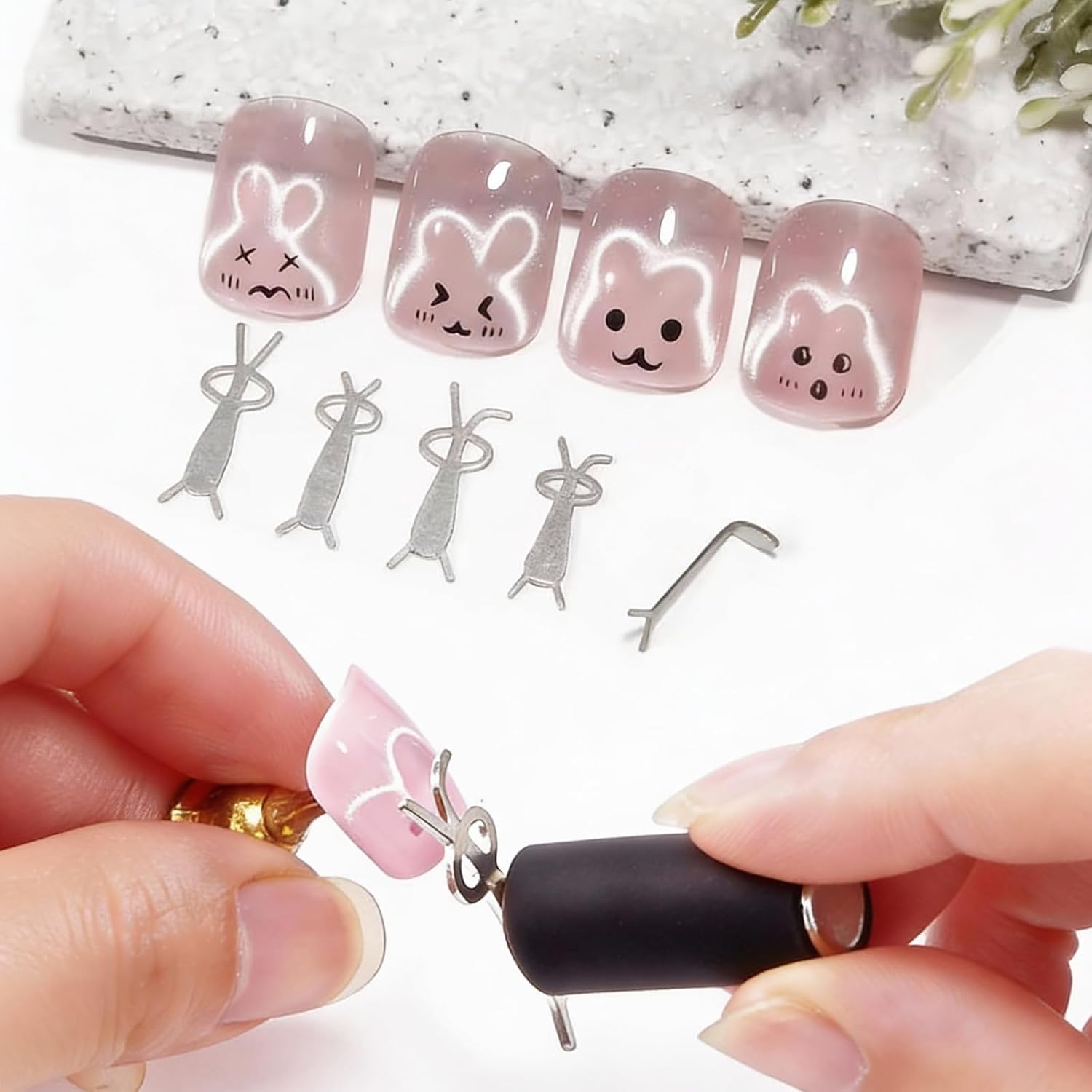10Pcs Cat Eye Nail Magnet Set  - Sanding Stick Set recension och pris