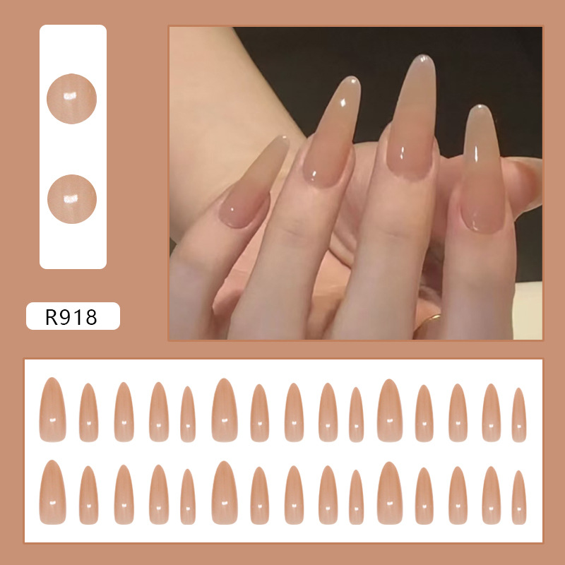 24 Pcs Nude Simple False Nails - Sanding Stick Set recension och pris