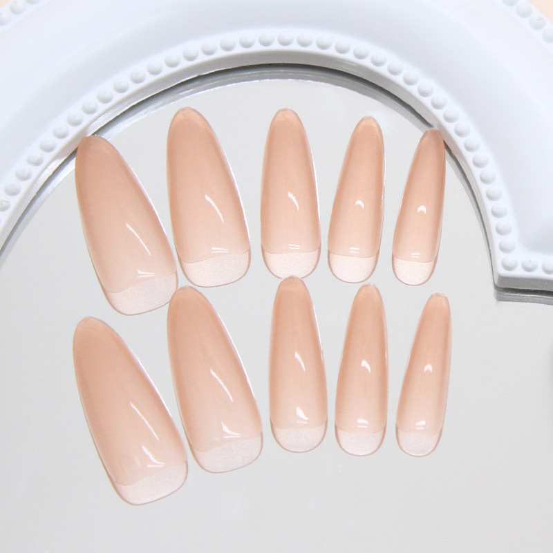 24 Pcs Nude Simple False Nails - Sanding Stick Set recension och pris