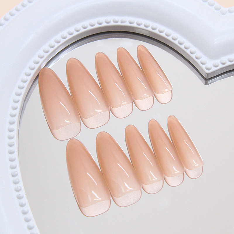 24 Pcs Nude Simple False Nails - Sanding Stick Set recension och pris