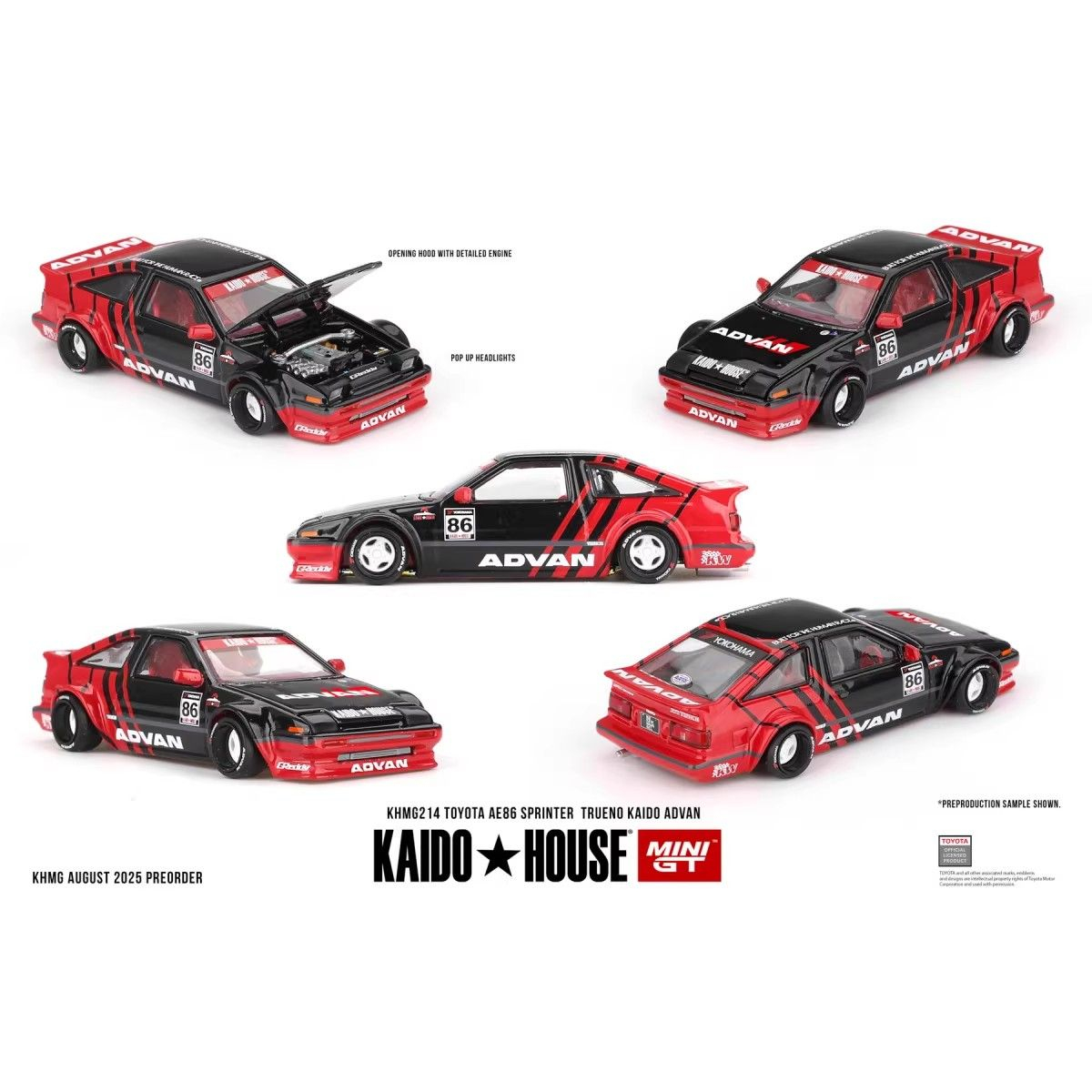 Kaido House + MINIGT 1:64 Toyo - Model Kit Ae86 recension och pris