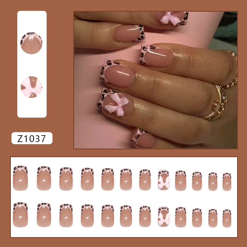 Pink Leopard Print French Tip  - Sanding Stick Set recension och pris