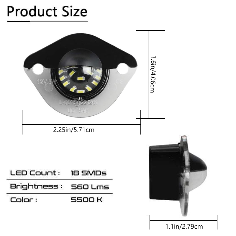 LED License Plate Light For Fo - Model Kit Mustang recension och pris