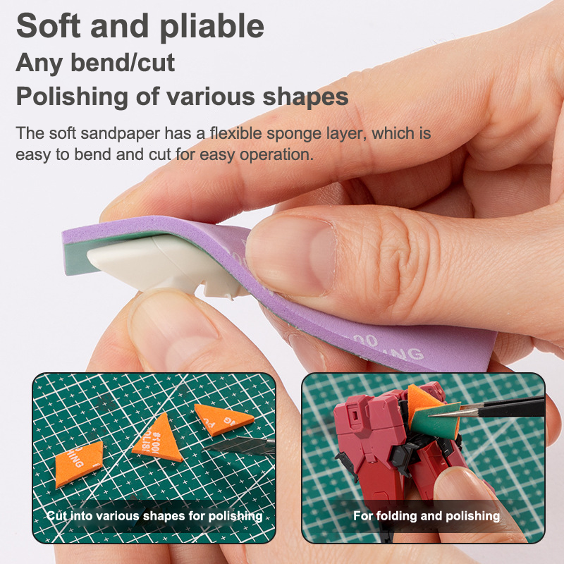 9Pcs/set 400~1200 Semi-rigid S - Sanding Stick Set recension och pris