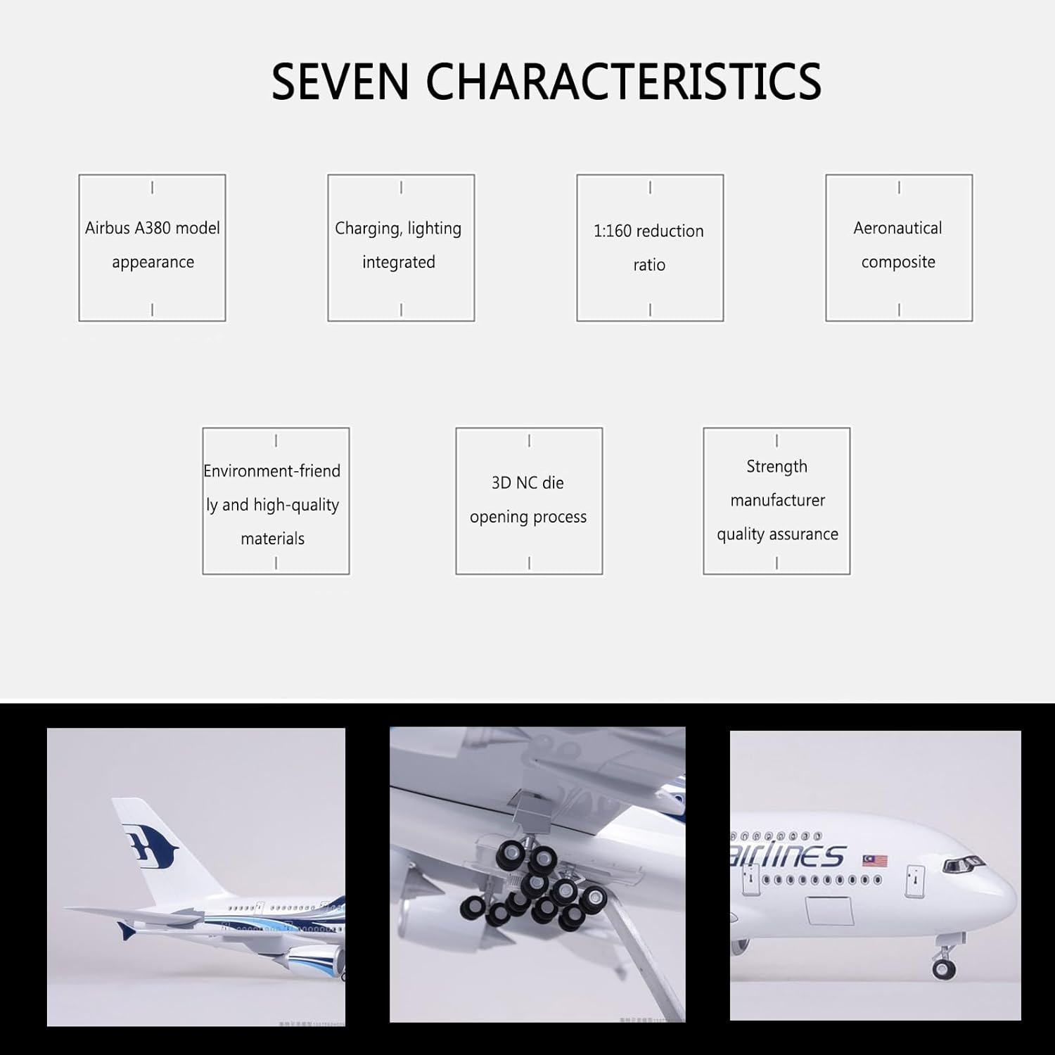 1:160 Scale Malaysia Airlines  - Model Kit Simulator recension och pris